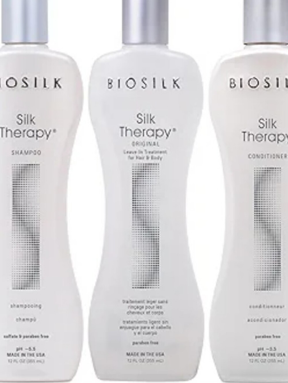Biosilk Silk Therapy White Shampoo Bottle